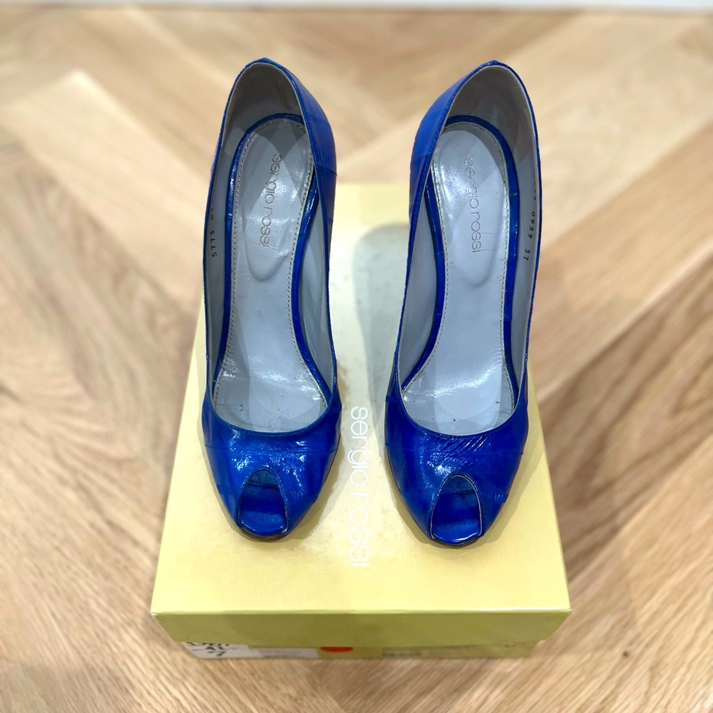Sergio Rossi blue sapphire pumps size 37